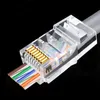 20/50/100pcs RJ45 Konnektör 6U Ethernet Kabloları Modül Modülünden Geçiren Gold Platfass Network RJ-45 Kristal Kafalar CAT5 CAT5E