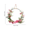 Decorative Flowers Artificial Hanging Wreath Easter Delicate Simulation Leaves Circle Garland Decoration For Wall Door Wedding