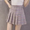 2021 New Spring Plus Size S-2XL Women High Waist Pleated Skirt Japanese School Plaid Skirt Uniform Student Girl Skirts 59Vl#