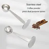 Kaffeelöffel, 2-in-1-Mess- und Stampfset, vielseitiger Doppelzweck-Löffel-Tamper für gleichmäßiges Kaffeepulver
