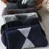 Chaussettes pour hommes 5 paires hiver épaissi hommes Super plus épais diamant vérifier laine de haute qualité contre la neige froide russie chaussette chaude