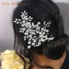 a426 Bruiloft Bruids Styling Haarspeld Brief Hoofdband Rijnste Crystal Headpice Bruiloft Accories voor WomenPageant Kronen z6vo #