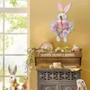 Decorative Flowers Easter Wreath Door Hanger Spring Party Decoration For Front Porch Wall