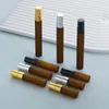 Opslag Flessen 100 stks/partij 3 ml 5 ml 10 ml Amber Frosted Spray Fles Aluminium Mondstuk Parfum Cosmetische Lege hervulbare