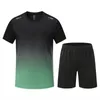 Adulto esportes lazer terno futebol treinamento equipe uniforme correndo roupas esportivas de fitness secagem rápida manga curta 240318