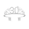 Chapeaux de fête Couronne d'anniversaire Chapeau numérique Strass Accessoires de cheveux Mariée Banquet Bandeau Tiara Cristal En gros Drop Livraison Accueil Ga Dhiis