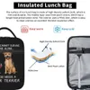 Border Terrier and Wine Funny Dog Izolowany termiczny torba na lunch Pet Puppy Lover Portable Lunch Tote for School Suppand Food Box M8HV#