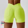 LL Womens Yoga Shorts Rear Pocket High V Waist Yoga Bike Shorts Women Scrunch Butt Push Up Gym Athletic Booty CDK8162