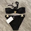 Lusso nuovissimo sexy scava fuori bikini in metallo fasciatura solida bikini set costume da bagno moda donna costumi da bagno costumi da bagno estivi costumi da bagno per le vacanze