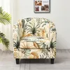 Chair Covers Stretch Floral Tub Spandex Club Armchair Slipcover Elastic Single Sofa Couch Cover For Living Room Cafe Bar El