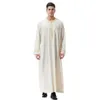 Etniska kläder abaya muslimska män islam klänningar mode kaftan pakistan caftan s arabia jubba thobe marockanska dubai musman svart dropp de otqxr