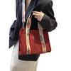 Shoulder Bags Eye Catching Colorful Crossbody Bag With Wide Strap Large Handbag Fashion Storage For Daily Necessities