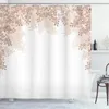 Shower Curtains 3D Blue Floral Curtain Liner Lavender Lilac Flowers In Blossom Vernal Season Soothing Color Shades Fabric