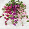 Fleurs décoratives bougainvilliers fleur artificielle vigne mur accrocher plantes vertes noël maison jardin décoration mariage arrangement floral