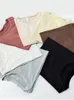 女性複数色のシンプルなティー薄いストレッチ半袖ゆるい夏のトップメックオールマッチTシャツ240315