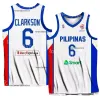 World Print 2023 Cup Philippines Basketball Jerseys 6 Clarkson 24 Dwight Ramos 15 June Mar Fajardo 34 Ariel John Edu 16 Roger Pogoy 13 Jamie James Malonzo Blue White