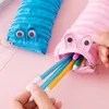 Kawaii Caterpillar Astucci per matite con cerniera Cosmetici Rossetto Portamonete Borsa per trucco Borse per trucco Borsa per cancelleria scolastica Borsa per penne