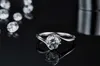 Anneaux de mariage HanYu classique quatre griffes bras torsadé bourgeon S925 argent 1Ct Moissanite mariage bague de fiançailles femmes 24329