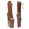 Танцевальная обувь Auman Ale 23 см/9 дюймов, пикантные экзотические экзотические женские туфли на высоком каблуке и платформе, вечерние женские ботинки на шесте 082
