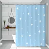 Shower Curtains Summer Sun Protection Shading Bathroom Curtain Waterproof Semi Transparent Modern Grid Pebble Print Wi