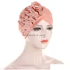 Bonnet / Skull Caps Fleur Hijab Turban Femmes Musulmanes Avec Diamants Soild Couleur Foulard Bonnet Intérieur Hijabs Arabe Head Wraps I Dhgarden Dhgqh