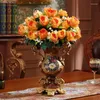 Vases European Soft Decoration American Dining Table TV Cabinet Porch Flower Arranger Top Dry Vase