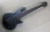 マットブラック8ストリングネックスルボディエレクトリックベースギター