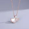 Ginkgo Leaf Shell Skirt Three Life Apricot Necklace Women's Light Collarbone Minimalist Neck Chain Gift