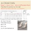 Sandals AIYKAZYSDL 2024 Women Square Toe Crystal Rhinestone Clear Transparent Summer Slides Mules Slippers Outdoor Shoes