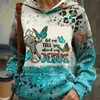 Anchor Leopard Print Kangaroo Pocket Hoodie Casual LG Sleeve Hoodies Sweatshirt Women's Clothing Plus Size Hooded Pullover Q7YC#