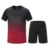 Adulto esportes lazer terno futebol treinamento equipe uniforme correndo roupas esportivas de fitness secagem rápida manga curta 240318