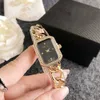 Top design feminino relógio de alta qualidade pulseira de aço corrente luxo sexy mostrador quadrado relógio de beleza nobel feminino relógio de quartzo com caixa de presente