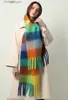 шарф дизайнерский шарф мужские зимние шарфы женские кашемировые мягкие толстые модные роскошные шарфы классические клетчатые шали средней длины универсальные теплые шейные платки