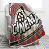 Dekens Film Clapboard Deken Dubbelzijdig Print Gooi Lichtgewicht Duurzaam Gezellig Voor Lover Volwassen Cadeau Zwart 50"x60"