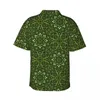 Men's Casual Shirts Abstract Mandala Vacation Shirt Green Geometric Print Hawaii Male Cool Blouses Short Sleeves Harajuku Graphic Tops