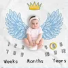 Wandtapijten Cartoon Patroon Baby Baby Milestone Po Props Achtergrond Tapijt Speelmatten Achtergrond Doek Kalender Accessoires Nordic