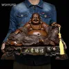 Şanslı Para Reçinesi Bigbellied Maitreya Buddha Çin tarzı fengshui heykel ev süsleri oturma odası dekorasyon zanaat süsü 240325