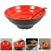 Bowls Ramen Bowl Set Noodle For Restaurant Japanese Soup Spoon Salad Microwavable Melamine Multi-use