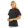 unisex Kitchen Chef Jacket Men Or Women Canteen Workwear Hotel Uniform Mandarin Collar Short Sleeves Chef Coat Working Clothes S5G6#