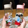 Verres à vin pour petite fille, mignon animal de compagnie, Ins Wind, joli cœur, tasse d'eau pour étudiante, silicone à haute teneur en bore, résistant à la chaleur, dessin animé