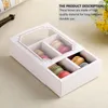 Cadeau cadeau 10pcs macarons boîte d'emballage boîtes à biscuits avec fenêtre emballage transparent emballage de chocolat de dessert pour la boulangerie