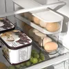 キッチンストレージ自動スクロール卵ホルダー付き冷蔵庫ディスペンサー二重列冷蔵庫ローリング