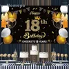 Decorazione per feste 18esimo sfondo di buon compleanno Banner Saluti 18 anni Adolescente Sfondo Decor Indoor Outdoor Po Puntelli Forniture per Dr Dhhxz