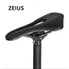 Zeius自転車3D印刷サドルカーボンファイバーレールUltra-light 174g Hollow Courfect Road Bike MTB Honeycomb Cushion 240319