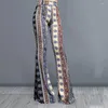 Женские брюки, женские длинные винтажные 70-е годы, расклешенные подол с леопардовым принтом, эластичные облегающие брюки с высокой эластичной резинкой на талии, тонкие брюки-клеш