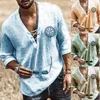 Mens Casual Shirts Renaissance Medieval Cosplay Halloween Costume Men Shirt V Neck Lace Up Vintage Half Sleeve Linen Blouse Drop Deliv Dhs7Y