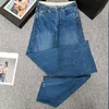 Dames jeans retro low style jeans denim blauw maat 25-30 26520
