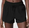 Midja elastisk snörning upp yogashorts lösa andningsbara löpande fitness fritidssportshorts dragkonstfickor strand tennis cyklist shorts