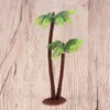 Flores decorativas 36 peças árvore verde cupcake toppers simulação tanque decoração vasos em miniatura bonsai diy artesanato casa decoração de resina