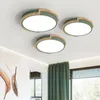 Plafondlampen Macaron Ultradun LED-licht voor woonkamer Eetkamer Creatieve decoratieve verlichting Balkon Houten lamp